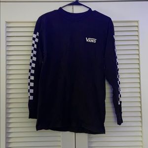 black checkered vans long sleeve t- shirt